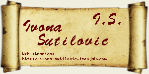 Ivona Šutilović vizit kartica